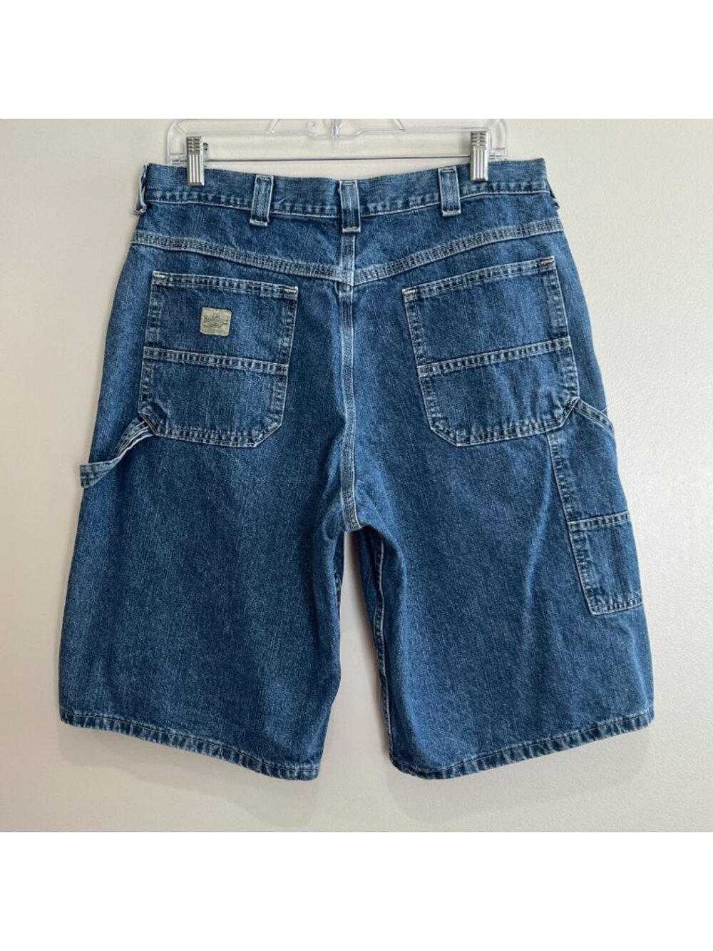 Lee Dungarees Vtg 90s Carpenter Shorts Mens 34 100% Cotton  Jorts Utility Baggy